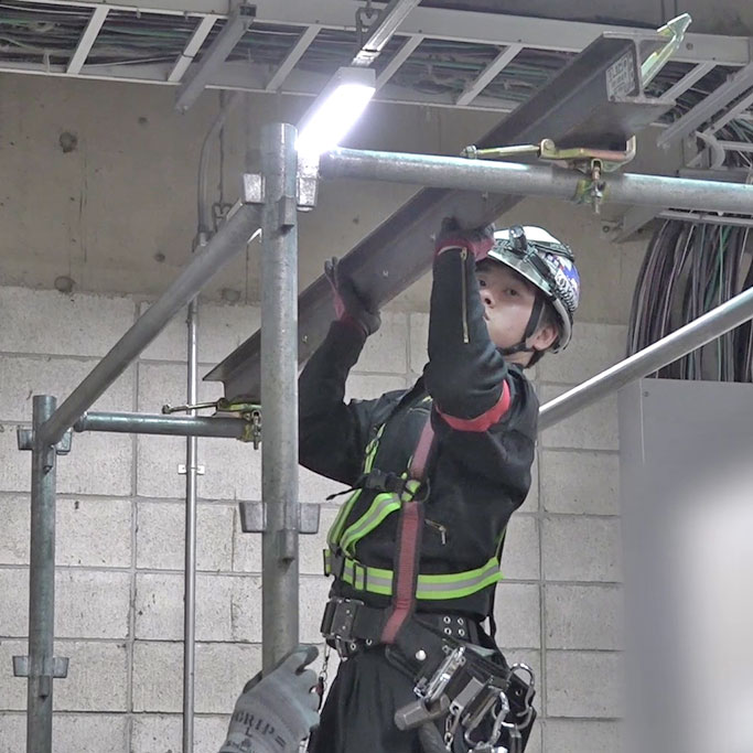 建築職人の仕事の様子